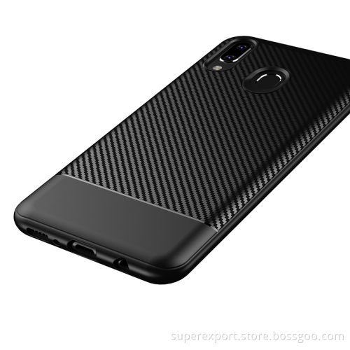 Carbon Fiber Pattern TPU Phone Case for Samsung M20